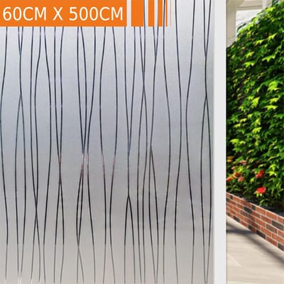 Simple Fix Raamfolie - Zonwerend en Isolerend - Zonwerend - Anti Inkijk - Statisch - Plakfolie - HR++ - Verticaal Gestreept - 60cm x 500cm