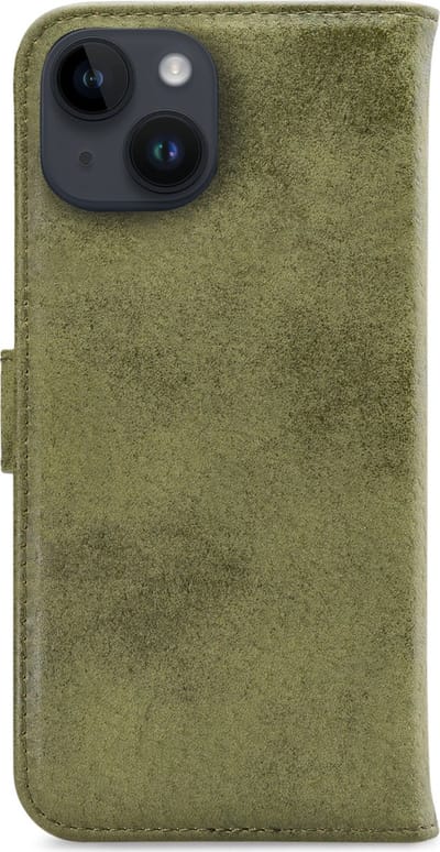 My Style Telefoonhoesje geschikt voor Apple iPhone 14 Plus Hoesje | My Style Flex Wallet Bookcase Portemonnee | Pasjeshouder voor 3 Pasjes | Telefoonhoesje voor Pinpas / OV Kaart / Rijbewijs - Olive | Groen