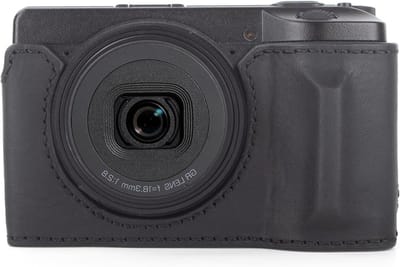 Half Case voor Ricoh GR IV en GR III, Echt Leren Beschermhoes met Onderopening en Handvat - Zwart, Ideaal voor Digitale Camera's en Fotografie Accessoires