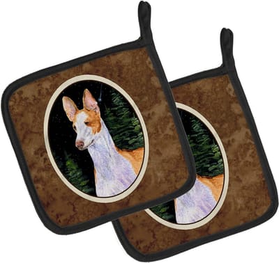 Paar Pannenlappen - Ovenwanten Keuken - Bescherming Hitte - Gedrukt Kunstwerk - 7 1/2 x 7 1/2 Inch - Veelkleurig