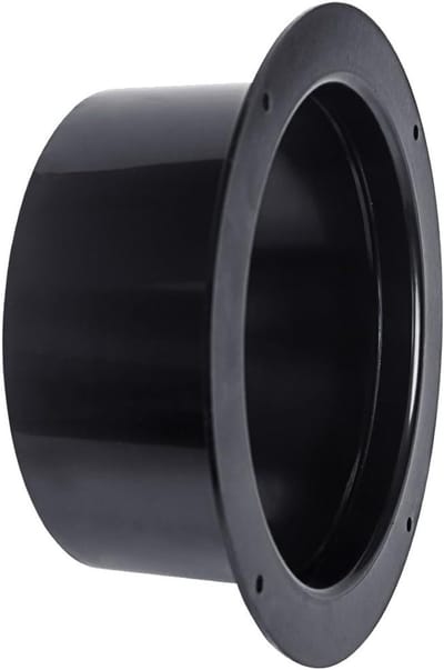 Ø100mm ventilatiebuisadapter voor afvoer, 4 inch zwarte flensconnector, ABS buisverbinding voor ventilatie
