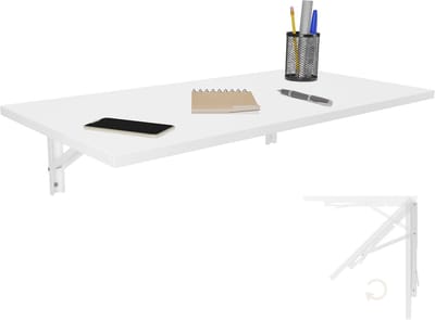 Inklapbare wandtafel 80x40 cm - Ruimtebesparende eettafel voor muurmontage