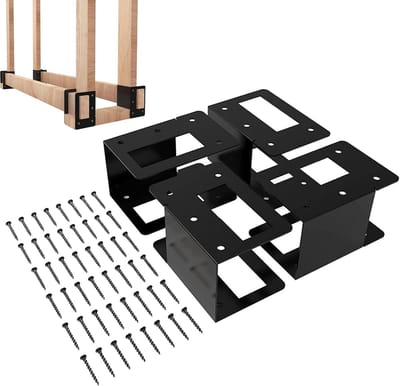 Houtopslag Houder - Stapelrek Houder - Binnen Buiten Vuren - Verstelbare Stapelbare Standaard - 13D x 17B x 13H cm
