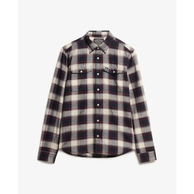 Superdry - The Merchant Store - Geruit linnen overhemd - Heren - Lange mouwen shirts