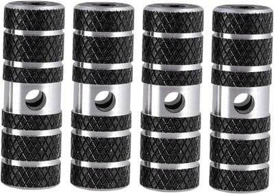 Fiets Voetsteunen - Stunt Pinnen - Extra Grip - Aluminium Legering - 7 cm Lengte - Zwart