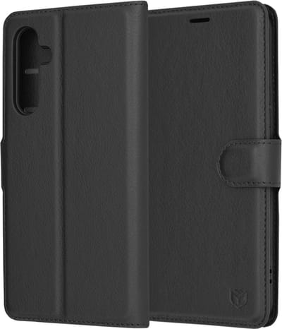 Hoesje geschikt voor Samsung Galaxy A54 - Techsuit Leather Folio Book Wallet Case - Zwart