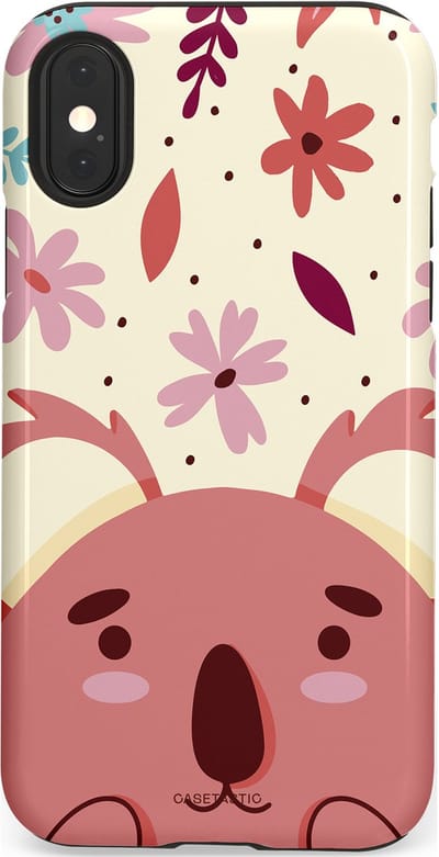 Casetastic Hoesje Geschikt voor Apple iPhone X/Xs - Stijlvolle Beschermende Duo-layer Case - Koala knuffel
