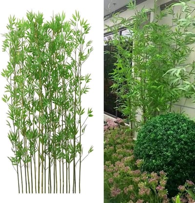 Kunst Bamboeboom - Decoratie Plant - Binnen Buiten Gebruik - Weerbestendig Ontwerp - 1.2 meter - Groen