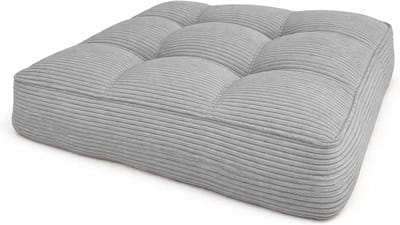 Tuinkussen Zitkussen - Ribstof Corduroy - Buiten Meubels - Extra Dik Comfort - 60x60x10 cm - Grijs