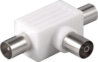 TV splitter met 2 uitgangen (plastic)