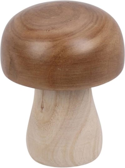 Houten paddenstoel figuur, 15 cm
