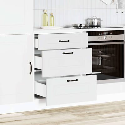 vidaXL - Onderkast - Kalmar - bewerkt - hout - wit