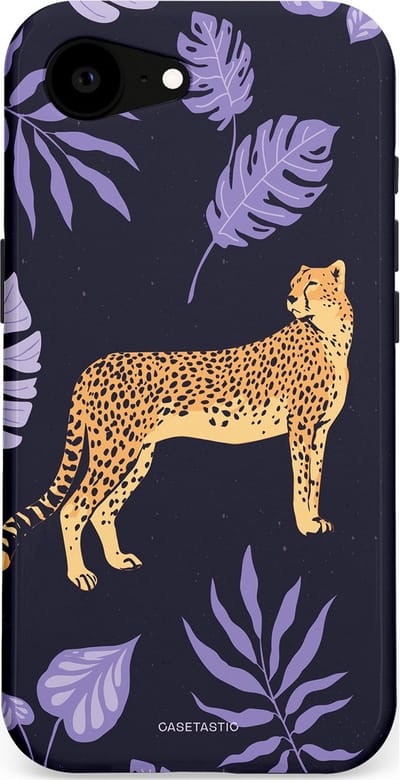 Casetastic Hoesje Geschikt voor Apple iPhone 16e Magsafe - Stijlvolle Beschermende Duo-layer Case - Cheetah snelheid
