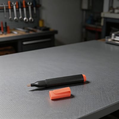 Geleidbaarheidstester - Aarding pen - Testen product aarding - Snelle LED indicatie - 124 mm lang - Zwart rood