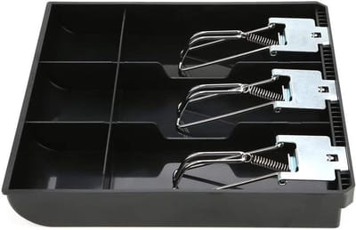 Kassalade - Geldkistje - Geld Opslag - Metalen Clips - 24.5 cm - Zwart