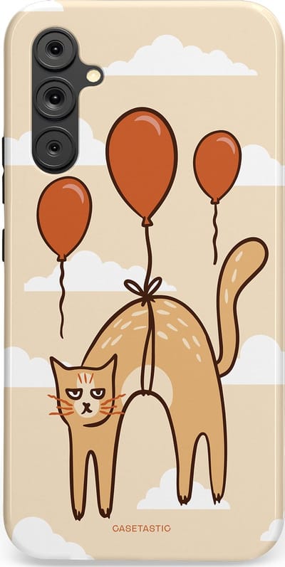 Casetastic Hoesje Geschikt voor Samsung A34 (5G) - Stijlvolle Beschermende Duo-layer Case - Kattenfeest Ballonnen