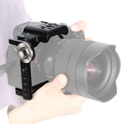 Aluminium Camera Video Cage met Rosette Mount, Nato Rail en Cold Shoe voor Sony A7 IV, Professionele Behuizing voor Stabiliteit en Accessoires