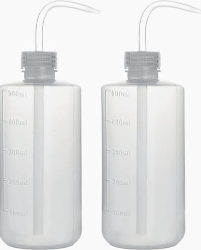 Wasfles, 2 Pakken Plastic Knijpwasfles, LDPE met Smalle Mond