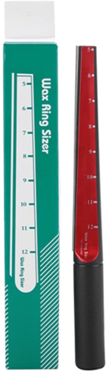 Dailygoods- Ringmaat Meter - Wax Ringen Sizer - Snijgereedschap - Juweliers Gereedschap - Vingermaat Bepalen - Roestvrij Staal + Plastic - Ringmaatmeter