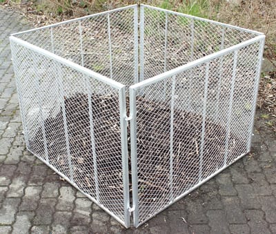 TRUTZHOLM Metalen Composthoop 100x100x80cm - Thermisch Verzinkte Tuincomposthoop - Snelcomposteerbak Bladafval Gazon