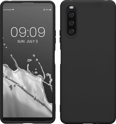 kwmobile telefoonhoesje geschikt voor Sony Xperia 10 IV - Hoesje voor smartphone - Back cover in mat zwart