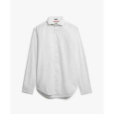 Superdry - Poplin Overhemd Met Lange Mouwen En Cut Away Kraag - Heren - Lange mouwen shirts