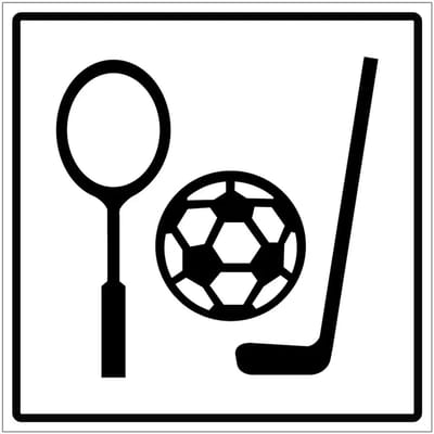 Sport bord | gecoat dibond materiaal | 30 x 30 cm