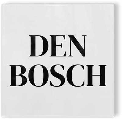 Tegeltje Den Bosch - wit zwart - tegeltje stad - tegeltje met tekst