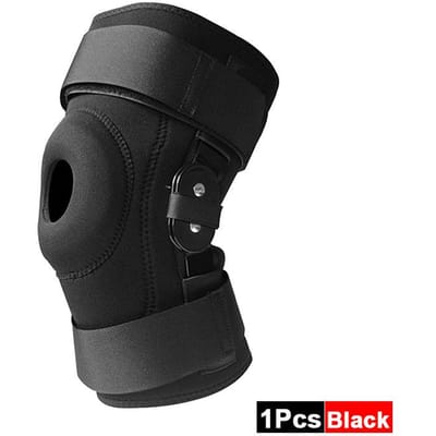 Scharnierende Kniebrace Ondersteuning Compressiekniebrace voor Patella Ondersteuning voor Mannen en Vrouwen M