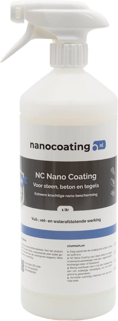 NC Nano Coating voor Steen, Beton & Tegel – Water- & Vuilafstotend – Transparante Bescherming - impregneermiddel - tot 7m2