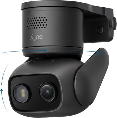 eufy Beveiliging Bedrade Cam C31 - Zwart - Kantelbare Beveiligingscamera - Binnen en Buiten - Duale Antenne - Kleurennachtzicht - Lokale Opslag - Geen Maandelijkse Kosten - IP66 - Waterdicht - AI Mens/Voertuig/Huisdierdetectie - 24/7 Continue Opname
