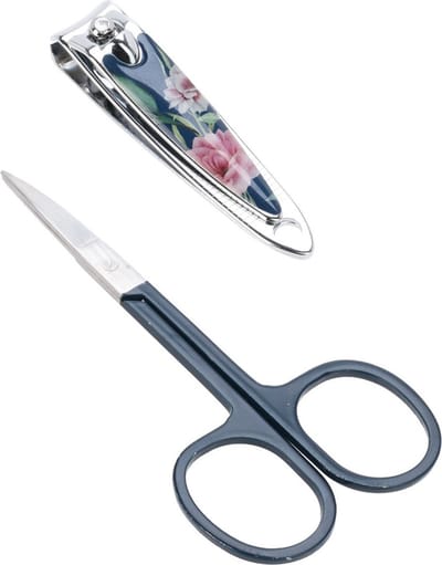 Eleganza Nagelschaar of manicure schaartje met knipper - RVS - 8.5 cm - persoonlijke verzorging voor nagels knippen