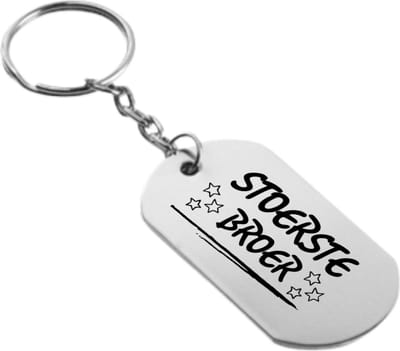 Akyol - stoerste broer sleutelhanger - Broer - familie - cadeau - 54 x 29mm