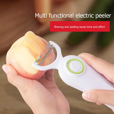 Mini éplucheur électrique avec 3 têtes de coupe, éplucheur électrique rechargeable par USB, en acier inoxydable pour patates douces et tomates CHINA black