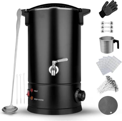 Elektrische Smelter - Was Pot - Kaarsen Maken - Instelbare Temperatuur - 10 Liter - Zilver