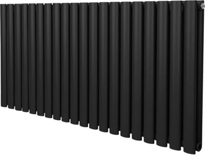 Ovale kolomradiator - zwart - 600mm x 1200mm - 5367btu