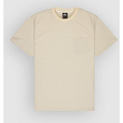 Quiksilver Lopaz Striped Ss Pocket T-shirt Eqykt04414-wbk3 - Kleur Wit - Maat S