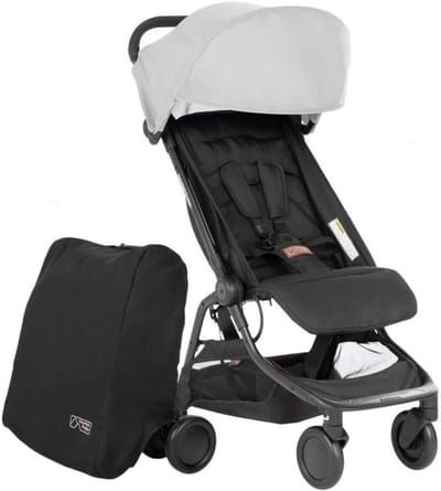 Reisbuggy - Compacte Kinderwagen - Reizen Met Kinderen - Ultra Lichtgewicht - Minder Dan 6kg - Zilver