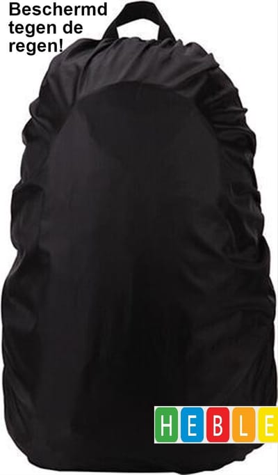 *** 2 Stuks Regenhoes voor over je Rugzak 25L-35L - Zwart - Herfst Weer - Tas Bescherming - Waterdicht - van Heble® ***