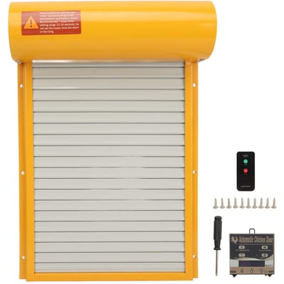 Automatische Kiprendeur Opendeur Op Batterijen Timer Lichtsensor Afstandsbediening LED Display