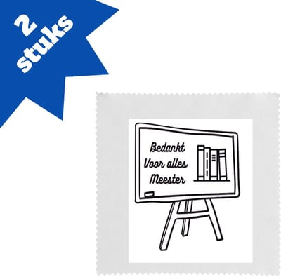 Akyol - bedankt voor alles meester brillendoekjes - Meester - meester - leraar - 17,8 bij 17,8 cm - 2 stuks