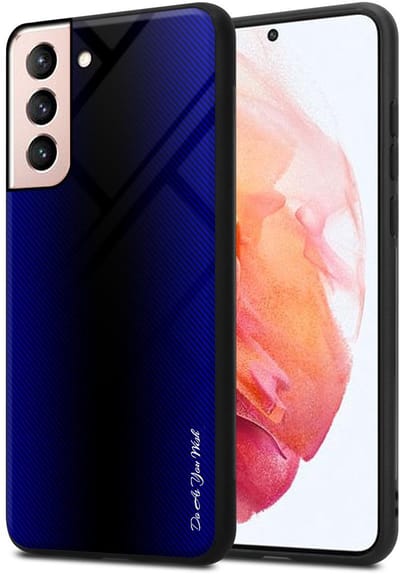 Cadorabo Hoesje geschikt voor Samsung Galaxy S21 5G in KOBALT PAARS - Beschermhoes gemaakt van TPU silicone Case Cover en achterkant van gehard glas