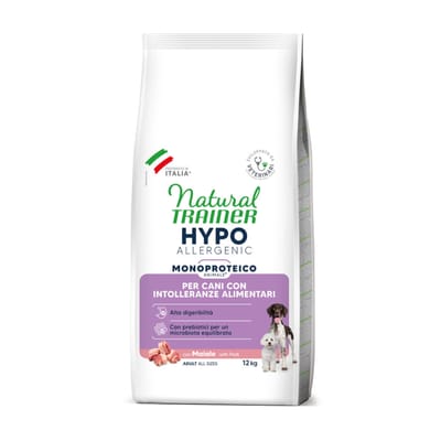 Dubbelpak: 2x 12kg Natural Trainer Hypoallergenic droog hondenvoer met varkensvlees