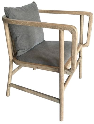 Leeff by Netty – Lisa Stoel – Donkergrijs – Hout en stof – 60 x 66 x 71 cm