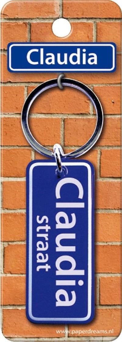Paper Dreams Sleutelhanger Claudia Straat 9 X 3 Cm Ijzer Blauw
