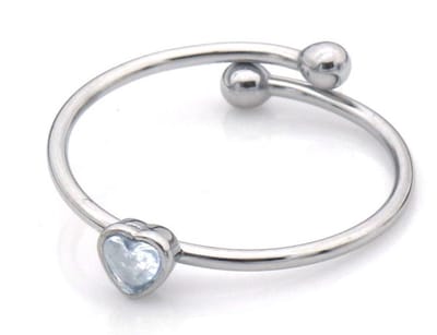 Hartjes ring - CZ Kristal - Verstelbaar - Stainless steel - Cadeautip - Damesdingetjes