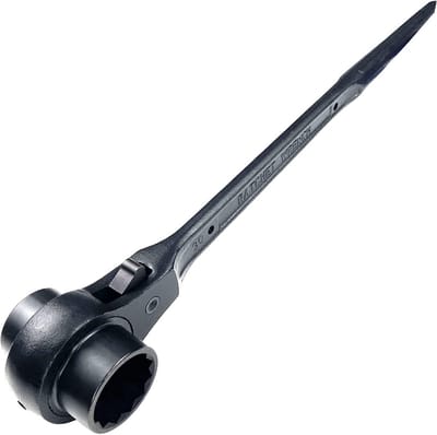 Ratelsleutel - Steigersleutel - Voertuigonderhoud - Corrosiebestendig - 50 x 55 mm - Zilver