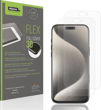 dipos FLEX – 2x Matte Screenprotector geschikt voor Peace Nova 13 | Volledige Schermbescherming | Case-Friendly