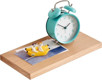 Drijvende Wandplank van Hout, Eiken, 30 cm - Kleine Plank voor Keuken, Badkamer en Woonkamer, Ideaal als Kruidplank en Decoratieve Opbergruimte