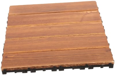 Buitenvloertegels - Terrastegels Hout - Tuin Decoratie - In elkaar grijpend Systeem - 30x30x2.3 cm - Bruin